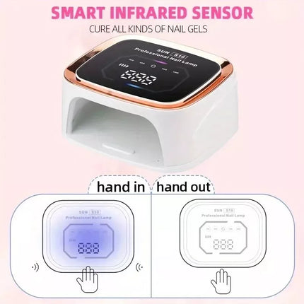 Cordless Rechargeable Nail Gel Polish Light Dryer 108W LED/UV Nail Lamp Manicure
