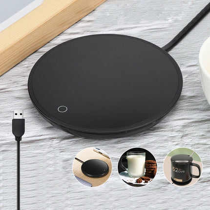 2PCS Smart USB Coffee Mug Warmer Tea Milk Cup Heater Pad Heating Plate Office Home