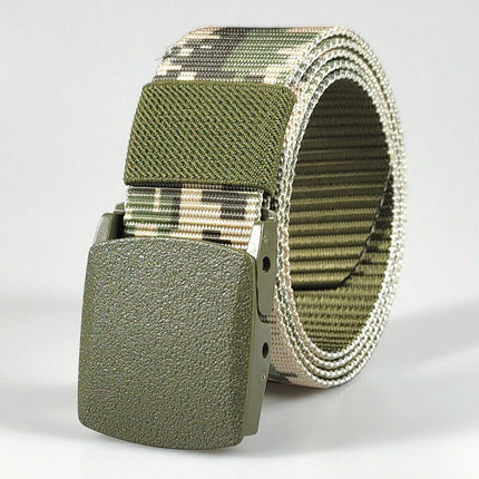 Mens Tactical Belt Nylon Heavy Duty Army Waist Strap Military Waistband Army Green