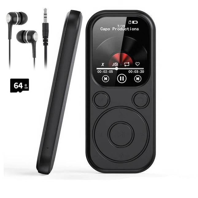 2" Color Screen MP3 Bluetooth Music Player with Speaker FM Radio Voice Recorder