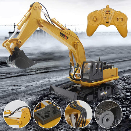 Remote Control Excavator Digger Construction RC Truck Vehicle Toys for Kids Gift