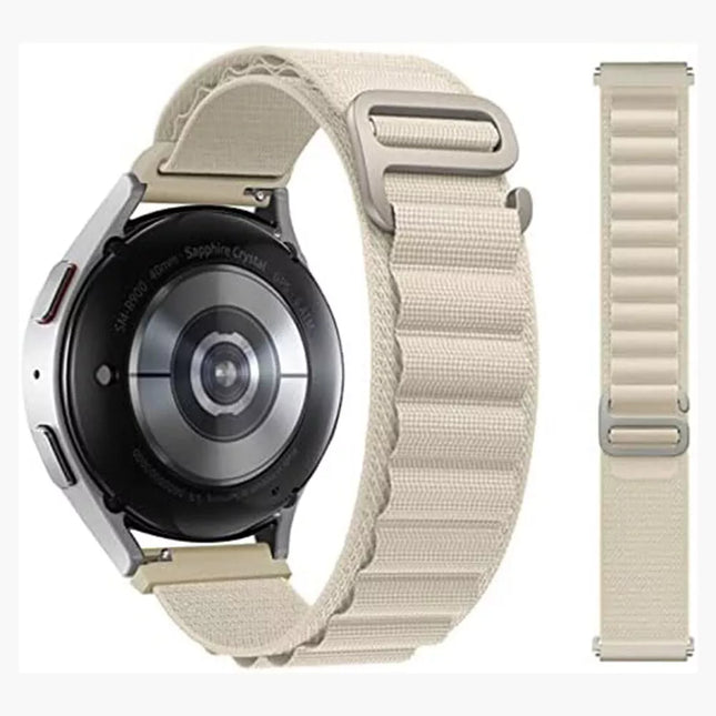 White Alpine Loop Samsung Galaxy Watch 7 6 5 4 Classic 44 47 40mm Strap Band Bands