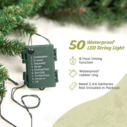 9ft Pre-Lit Artificial Christmas Garlands Xmas Garland Decorated Pine Cones