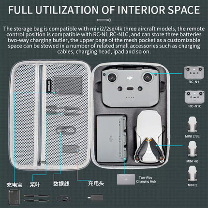 Carrying Hard Case for DJI Mini 4k Mini 2 SE Mini 2 Waterproof Pressureproof