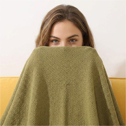 USB Electric Warming Throw Blanket Portable Poncho Shawl - Green