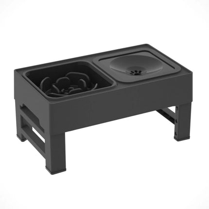 Elevated Dog Pet Feeder Food Water Double Bowl Adjustable Height Raised Stand