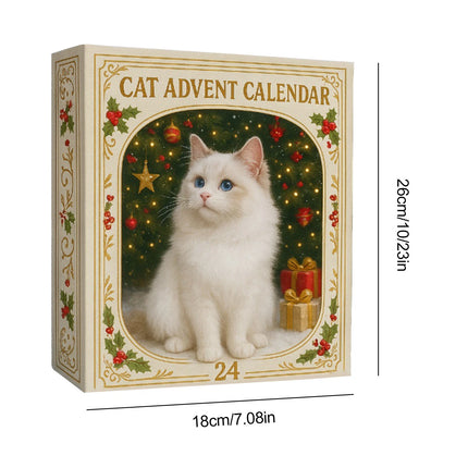 2025 Cat Advent Calendar with 24 Acrylic Kitten Ornaments Christmas Countdown