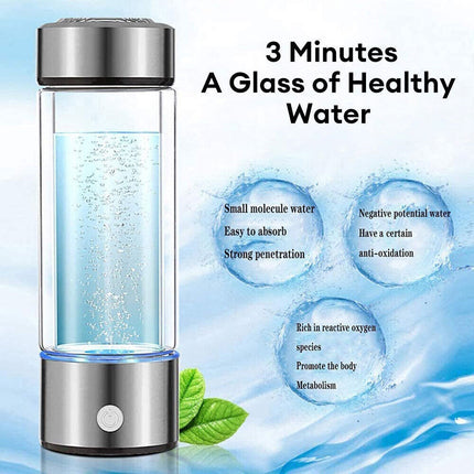 450ml Portable Hydrogen Rich Alkaline Water Ionizer Generator Bottle Cup Mug