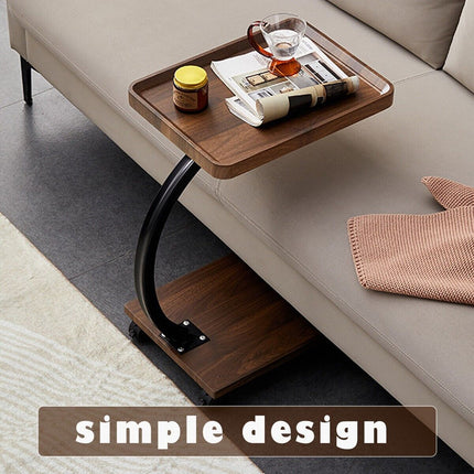 Movable Coffee Side Table Laptop Desk Bedside Sofa Tea End Tables Wooden Metal