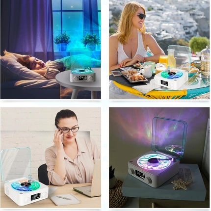 2025 Bluetooth Vinyl Record Player Waves, Four Modes, The Waves Vinyl Player