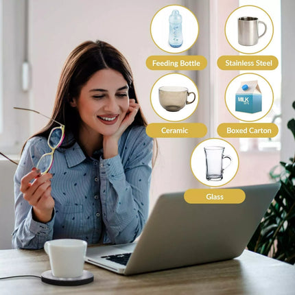 2PCS Smart USB Coffee Mug Warmer Tea Milk Cup Heater Pad Heating Plate Office Home