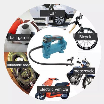 For Makita 18V Cordless Car Tyre Inflator Pump Air Compressor Battery Charger