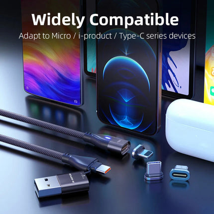 USB Type C Dual Magnetic Fast Charging Cable 100w PD Charger for iPhone android