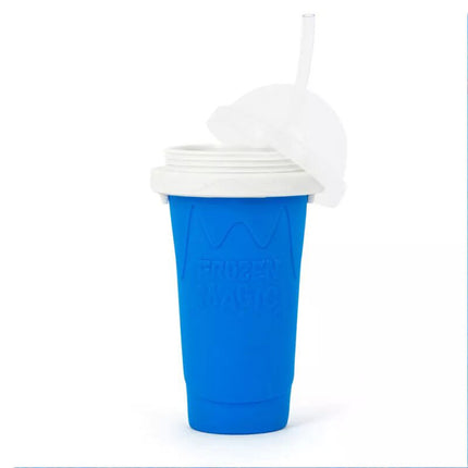Blue Slushie Maker Cup Quick Freeze Magic Squeeze Cup Milkshake Cup Ice Cream Maker