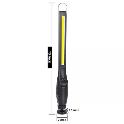 2pcs USB Rechargeable LED COB Work Inspection Light Magnetic Repair Lamp w Hook