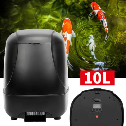 10L Outdoor Automatic Fish Feeder Feeding Dispenser Timer for Pond Aquarium
