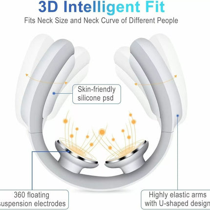 Smart Electric Neck Massager Cervical Shoulder Pain Relief 3 Modes 15 Levels