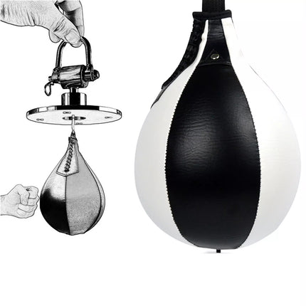 Boxing Suspension Speed Ball High Speed Rebound PU Leather Ball Training Ball  White