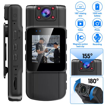 1080P Police Body Camera Audio Video Cam Recorder Night Vision DVR Camcorder