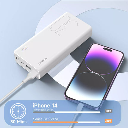 30000mAh USB C Power Bank, Fast Charge 18W Portable Charger Battery Pack