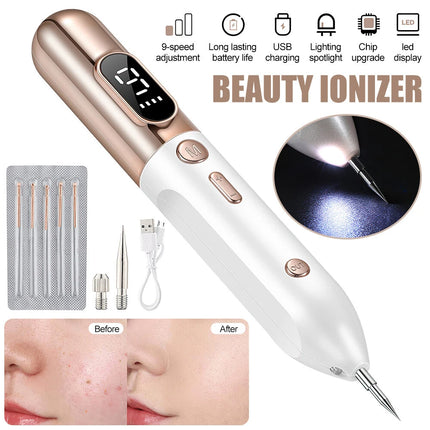 LCD Skin Tag Remover Wart Eliminator Laser Plasma Pen Papillomas Mole Removal