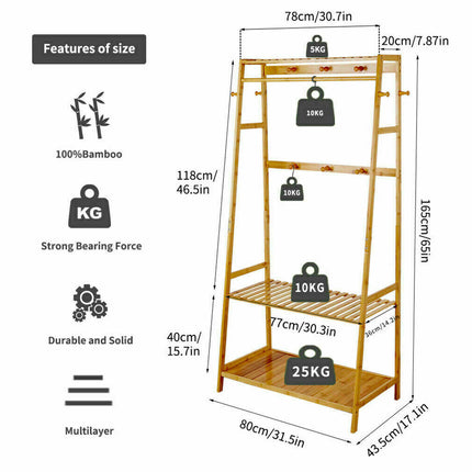 Heavy Duty Clothes Rail Garment Rack Stand Market Wardrobe Attic Hallway Shelf