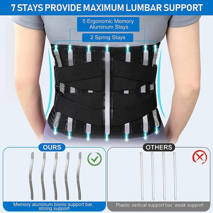 Therapy Lumbar Lower Back Brace Support Pain Relief Posture Orthosis Waist Belt