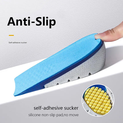 3cm Height Increase Insole TPE Silicone Gel Heighten Lift Half Shoes Pad Men Women