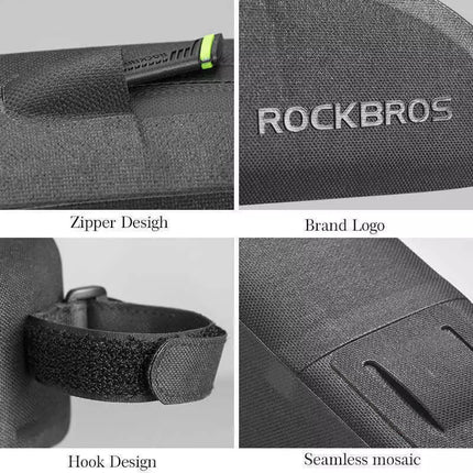 Bicycle Top Tube Bags 1.6L Waterproof Frame Bags Pouch MTB Cycling