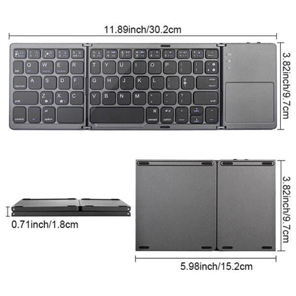 Folding Bluetooth Keyboard Touchpad Wireless Keypad for Windows Android Phone