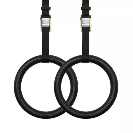 Professional Gymnastic Rings Fitness Ring Adjustable Straps Workout Gear 28MM