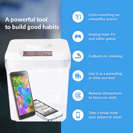 Kitchen Safe Time Locking Container Timed Lock Box for Cell Phones and Snacks
