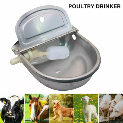 Stainless Water Trough Bowl Automatic Drinking For Dog Horse Chicken Auto Fill