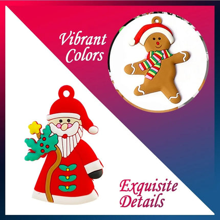 12PCs Gingerbread Man Christmas Tree Hanging Pendant Gift Tree Decor Ornament Set3