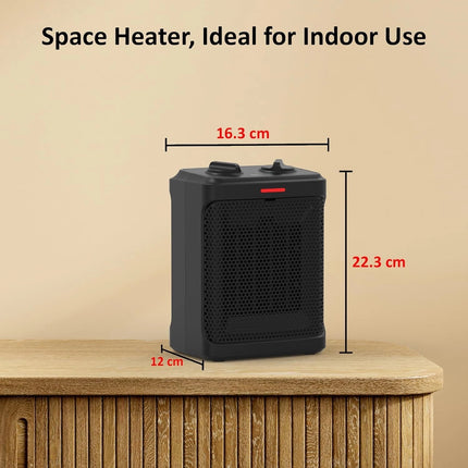 Ceramic Space Heater Mini Electric Portable with Handle- Ideal 1800W
