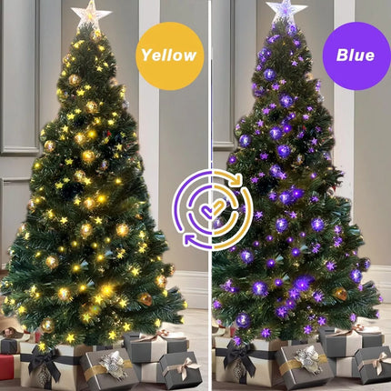 1.8M Christmas Tree Xmas Trees Decorations Green With Fiber Optic LED Lights Au