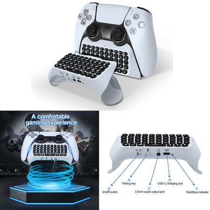 Wireless Bluetooth External Keyboard with Speaker For PS5 Game Handle Controller