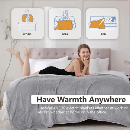 Electric Heated Blanket Warm Throw Poncho Wrap Blanket Portable heated Shawl