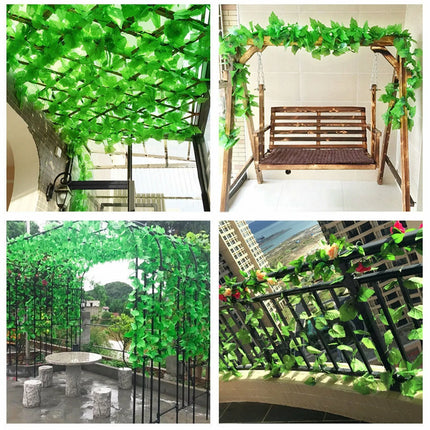 60X Artificial Ivy Vine Fake Foliage Hanging Leaf Garland Plant Party Decor