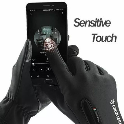 Winter Gloves Waterproof Thermal Touch Screen Thermal Windproof Warm Black XL