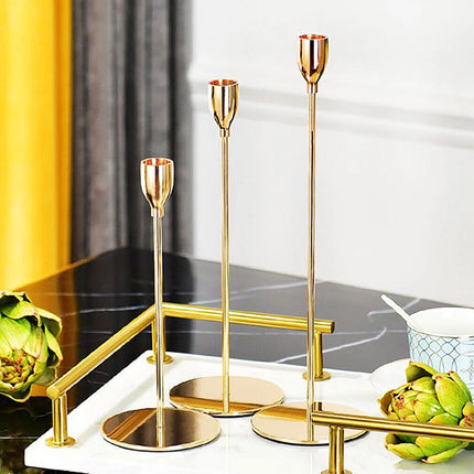 Candlestick Holders 3x Taper Candle Holders for Candlesticks Dining Decoration
