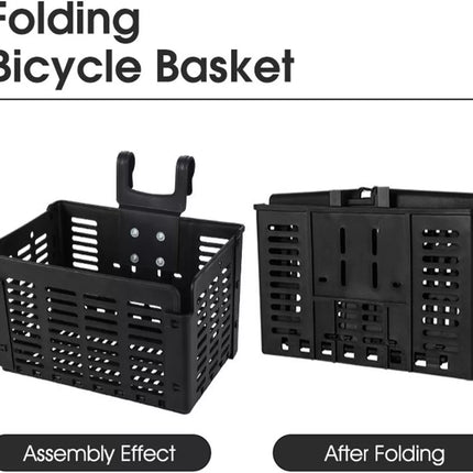 Detachable Bike Basket Bicycle Front Basket Foldable Handlebar Bag Rear Pannier