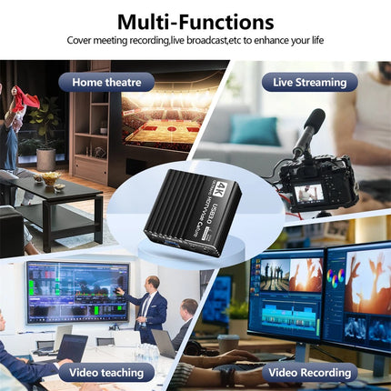 4K HDMI Capture Card1080P 60FPS Audio Video For Nintendo Switch/PS5/PS4/Xbox