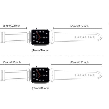 For Apple Watch iWatch Band Series 8 7 6 5 4 3 SE 45 44 41 Leather Strap Orange