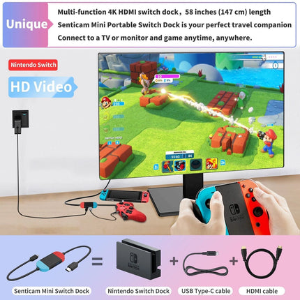 Nintendo Switch 1 Dock USB-C HDMI Mini Travel TV Connector Controller Charger