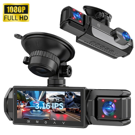 1080P Car Dash Cam Front and Inside Dash Camera Driving Recorder IR Night Vision