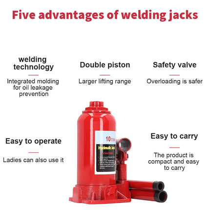 10Ton Hydraulic Bottle Jack HeavyDuty Car Lifter Lifting Repair Tool 4WD Truck