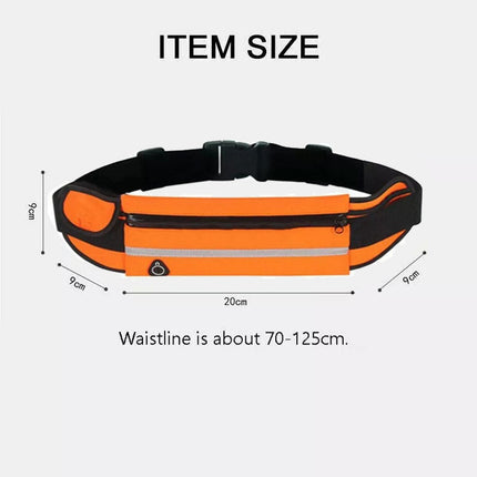 Running Bum Bag Waist Zip Pouch Fanny Pack Running Jogging Travel Belt Sport Bag Orange