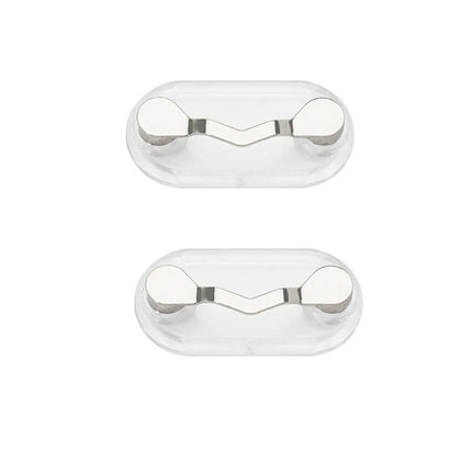 2Pcs Stainless Steel Eyeglass Holder Clip for Spectacles and Sunglasses-Sliver
