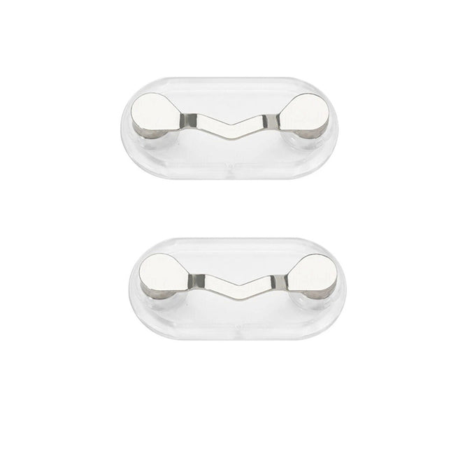 2Pcs Stainless Steel Eyeglass Holder Clip for Spectacles and Sunglasses-Sliver